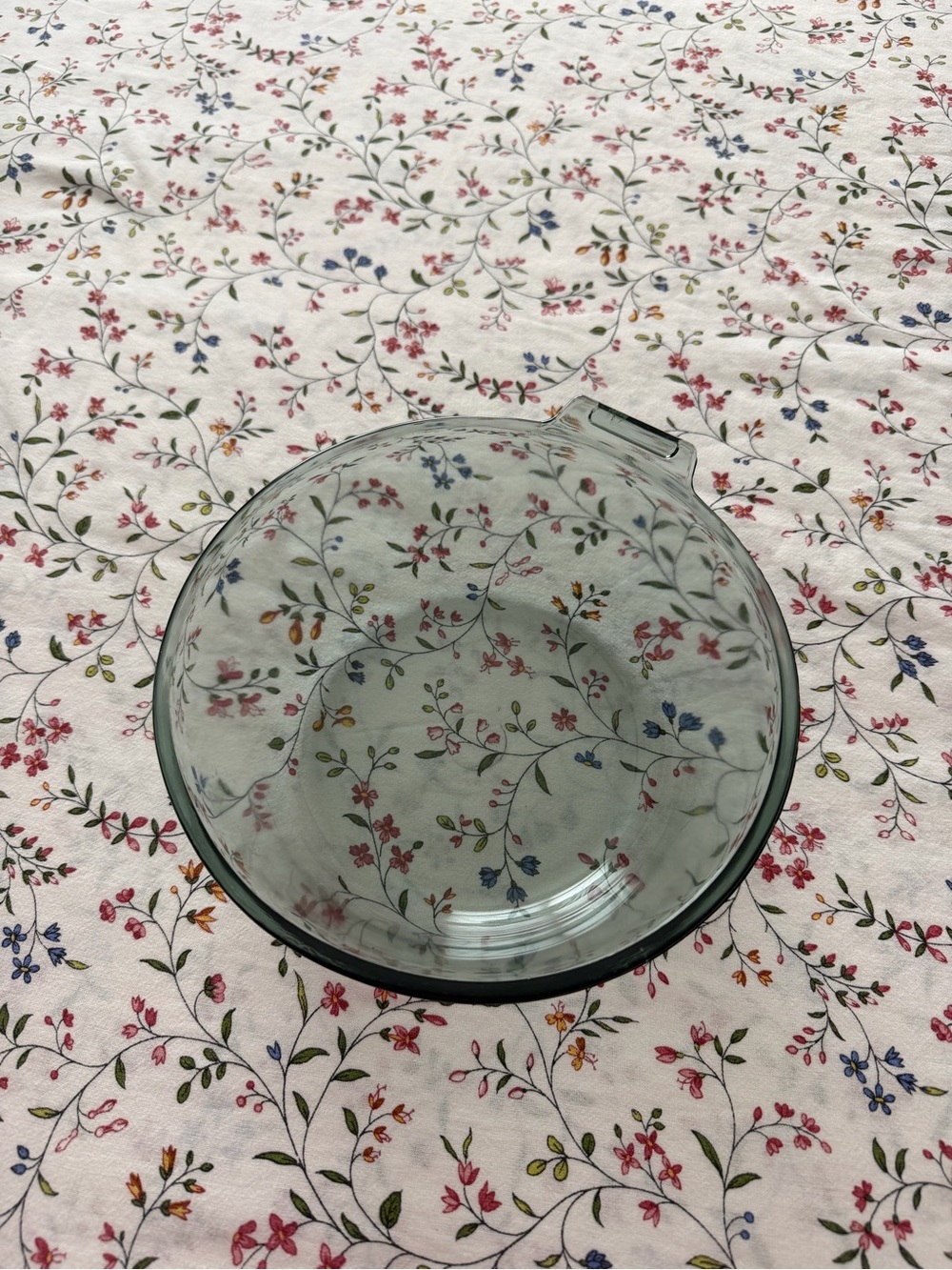 Vintage Green Glass Bowl With Handle